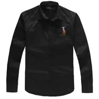 chemise hommes ralph lauren populaire coton 2013 polo big pony london black